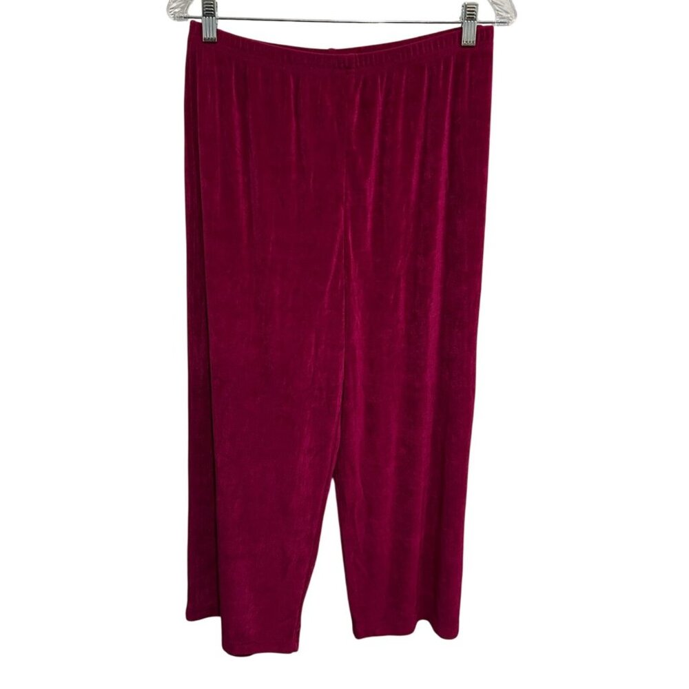 The Travel Collection Womens Magenta Loose Fitting Pants Sz Large